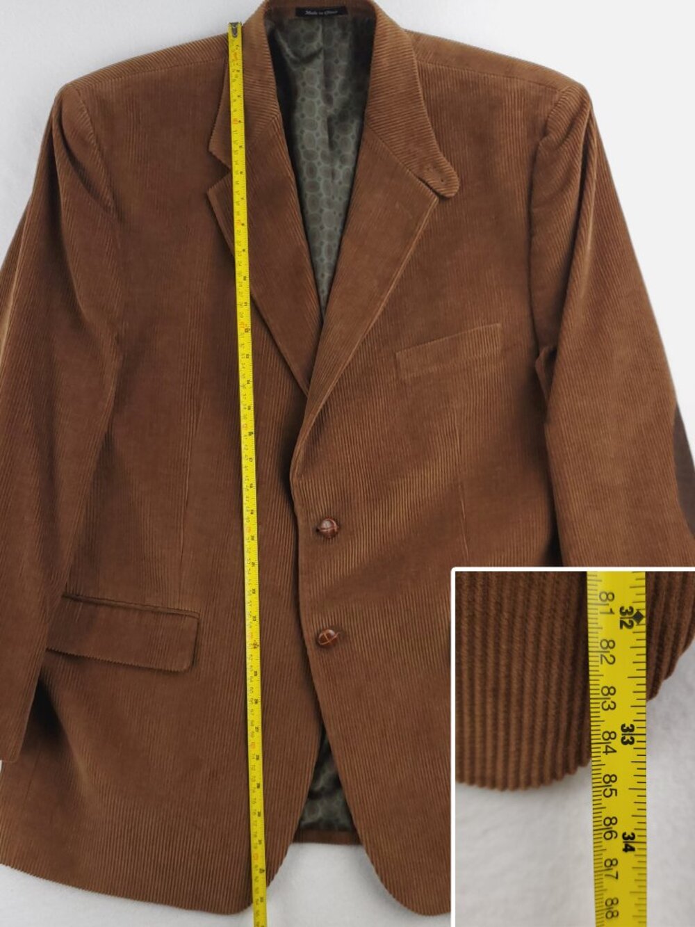 Lauren Ralph Lauren Corduroy Sport Coat Blazer Elbow Patches Men's 46R - Picture 7 of 14